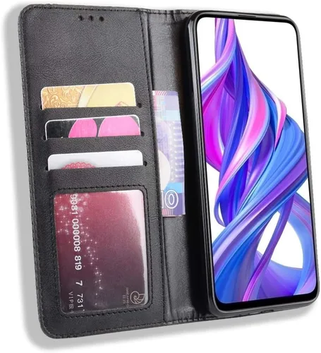 Miniatura 4 de Jielangxin Keji Funda para Huawei Y9s Caso,Funda para Huawei Y9s 2019 STK2-LX1 STK2-L21 STK-L22 STK-LX3 Funda PU Cuero Flip Cover Negro