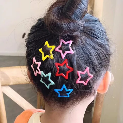 Miniatura 6 de Pinzas de pelo coloridas y luminosas para niñas, pinzas pequeñas para el cabello para niños, pinzas de estrellas que brillan en la oscuridad, pinzas