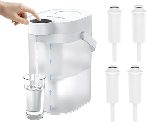 Miniatura 10 de Waterdrop ED02W - Jarra eléctrica compacta con filtro de agua, dispensador potente instantáneo recargable de 200 galones, NSF/ANSI 42, 53, 401