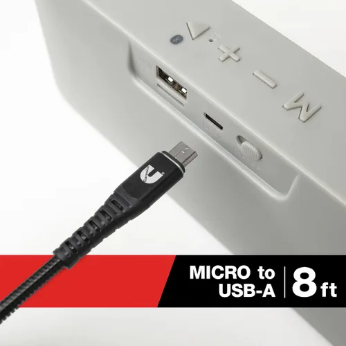 Miniatura 4 de Cummins Cable de carga largo de acero flexible USB-A a cable de carga micro CMN4715 de 8 pies