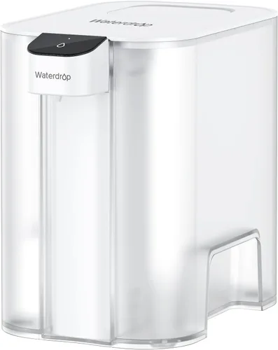 Waterdrop Gran dispensador de filtro de agua eléctrico de 27 tazas, sistema instantáneo recargable de 200 galones, certificado NSF/ANSI Blanco