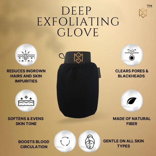 Miniatura 8 de MoroccanSource - Guantes exfoliantes para el cuerpo, removedor de piel muerta, guante de ducha para limpieza de piel muerta y limpieza profunda
