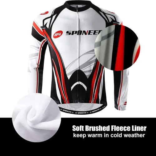 Miniatura 7 de sponeed Camiseta de ciclismo para hombre manga completa ropa de equitación pantalones