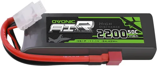 OVONIC 3S Lipo Batería 50C 2200mAh 11.1V Batería Lipo con Conector T de Estilo Dean para Avión RC Helicóptero Quadcopter RC Coche Camión Barco