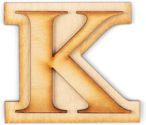 Miniatura 25 de Paquete de 2 letras griegas oficiales de madera para manualidades, Delta - Fuente clásica de 2 pulgadas, letras griegas de madera de doble capa