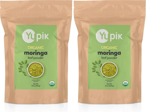Miniatura 7 de Yupik Polvo orgánico de hoja de moringa de 1 libra (16 onzas), certificado USDA, sin OMG, vegano, sin gluten, kosher, superalimento rico