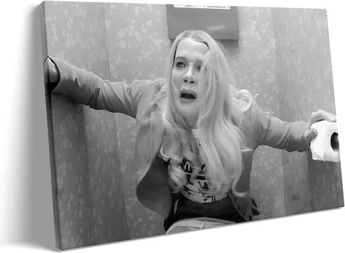 Miniatura 19 de B.B.F MAKE Arte de Pared Divertido en Lienzo Enmarcado Decoración de Baño Póster de Películas de Elfos de Comedia en Blanco y Negro Pintura al Óleo