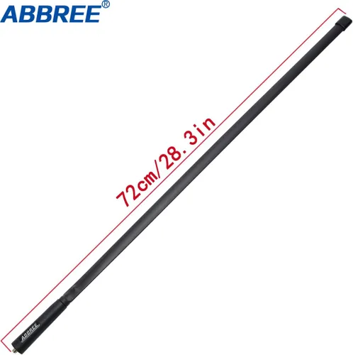 Miniatura 3 de Abbree SMA - Antena de banda dual hembra VHF/UHF 144/430 MHz antena de látigo suave de alta ganancia para radio bidireccional Baofeng UV-5R UV-82.