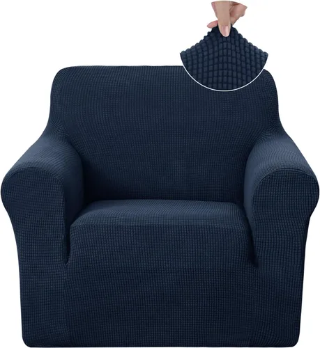 Miniatura 106 de U-NICE HOME Funda elástica para sofá, lavable, protector de muebles para sofá de 3 cojines, apta para mascotas (sofá, gris)