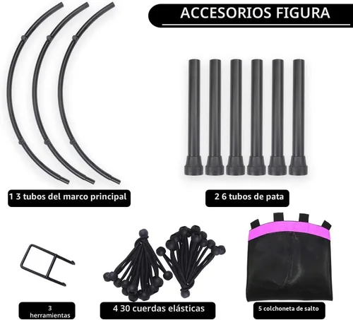 Miniatura 7 de Newan Mini trampolín silencioso de 40 a 48 pulgadas, trampolín de fitness, bungee rebote, entrenamiento cardiovascular, entrenamiento para adultos