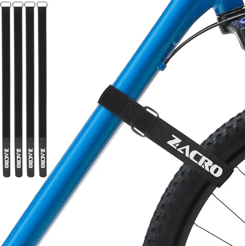 Miniatura 7 de Zacro Bike Rack Straps, 2/4 PCS Adjustable Bike Wheel Strap with Upgraded Gel Grip & Stonger Metal Buckle, 24/31.5 Inches Anti-Slip Bicycle Tire