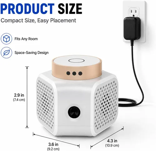 Miniatura 7 de Repelente ultrasónico de plagas para interiores, control de murciélagos de roedores de ratón, 4 modos Helps repel mice and rodents suitable for
