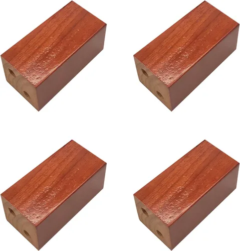Miniatura 29 de Muebles de madera maciza de roble con patas elevadas, mesa de sofá y patas de silla, patas de gabinete, patas de bloque de madera, 3