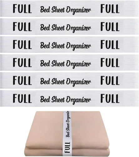 6 bandas elásticas para organizar sábanas, organizadores de sábanas, organizadores de sábanas, bandas elásticas para ropa de cama (completo)