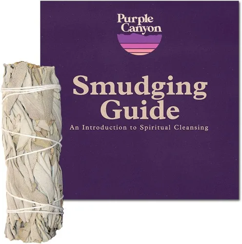 Paquete de salvia blanca - 1 paquete - Palo de manchas de salvia para limpieza del hogar, incienso curativo, meditación y rituales de palitos de