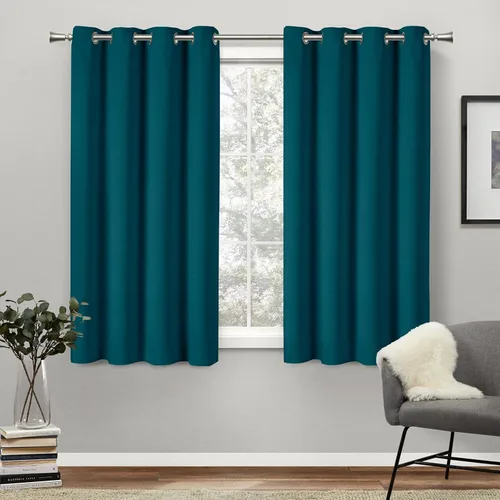 Miniatura 13 de Exclusive Home Curtains - Par de paneles de cortinas, modelo Academy, con ojales para bloqueo total de luz Blanco