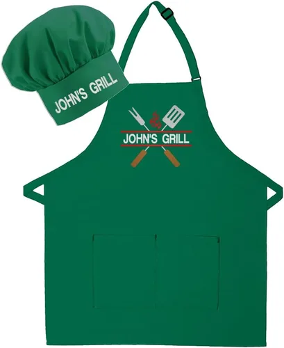 Miniatura 15 de Delantal bordado personalizado para adultos, hecho en los Estados Unidos, para hombres, mujeres, día del padre, cocina, barbacoa, parrilla, regalo
