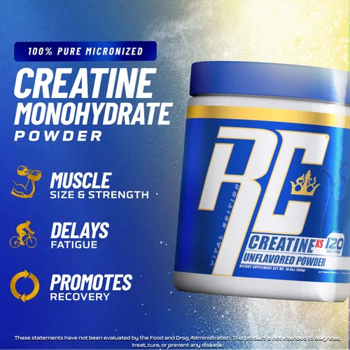 Miniatura 3 de Ronnie Coleman Signature Series Creatine-XS, creatina monohidrato en polvo, recuperación después del entrenamiento para fortalecimiento muscular