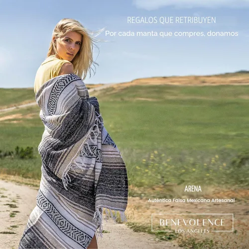 Miniatura 2 de Manta mexicana tipo sarape, tejida a mano, perfecta para usarse como tapete de yoga, manta de playa, manta de picnic, montura de caballo