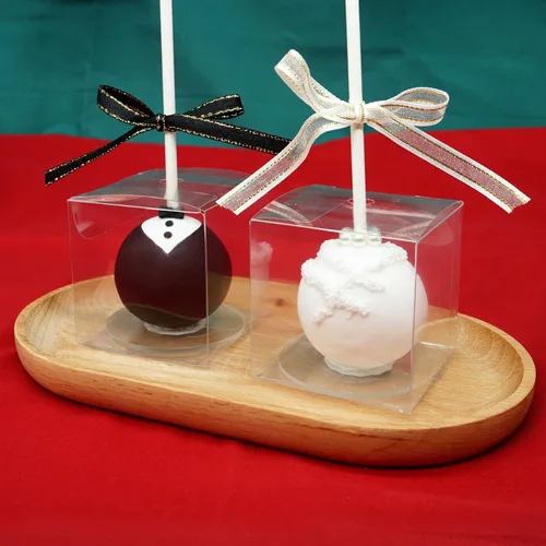 Miniatura 2 de XINHPKGG 50 cajas de regalo transparentes de 2 x 2 x 2 pulgadas, cajas transparentes para tartas con agujero superior, caja de macarrón, caja
