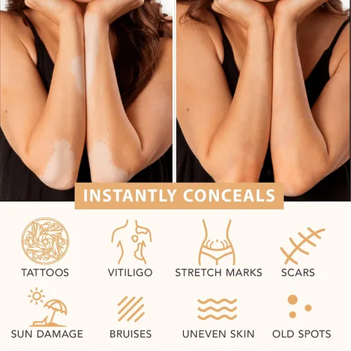 Miniatura 4 de Maquillaje de piernas impermeable sin transferencia, cubierta de tatuaje impermeable, cobertura de venas de piernas, maquillaje para venas