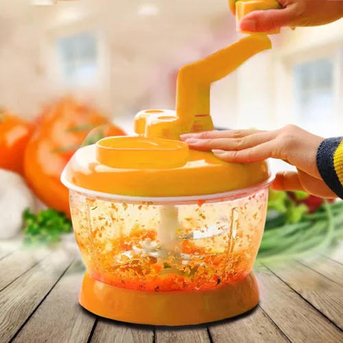 Picadora manual de ajo, manivela de verduras, picadora de cebolla, picadora manual de alimentos, picadora de verduras, procesador de alimentos para