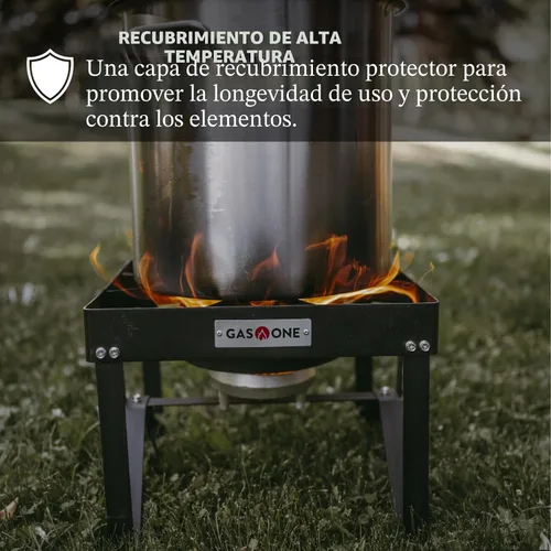Miniatura 3 de GasOne B-5200K Cocina para Exteriores con Manguera Trenzada de Acero de Alta Presión Quemador de Propano Estufa de Campamento Negro