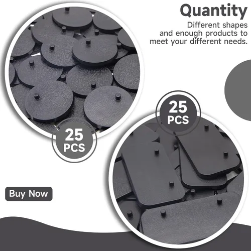 Miniatura 2 de EBCO - 50 bases de plástico negro mixto de 1.260 in para la mayoría de figuras de acción de 6 pulgadas como Marvel Legends /DC/Gi Joe/Motu Toy 50