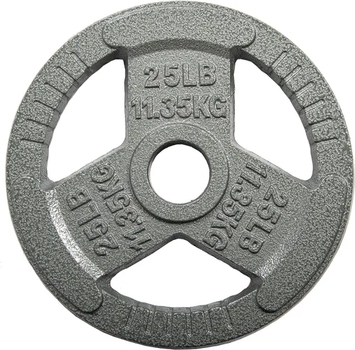 Miniatura 12 de HulkFit Juego de discos de peso de hierro fundido de 1 o 2 pulgadas con asas de agarre múltiple y revestimiento de esmalte para barras