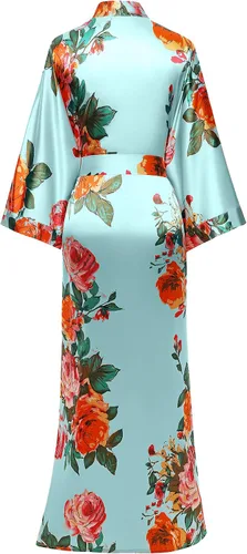 Miniatura 2 de BABEYOND Kimono largo floral dama de honor boda despedida de soltera 53 pulgadas