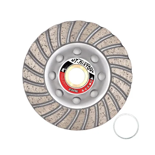 DT-DIATOOL Muela abrasiva de diamante de 4 pulgadas para hormigón de mampostería de piedra dura Premium sinterizado de diamante Turbo segmentado