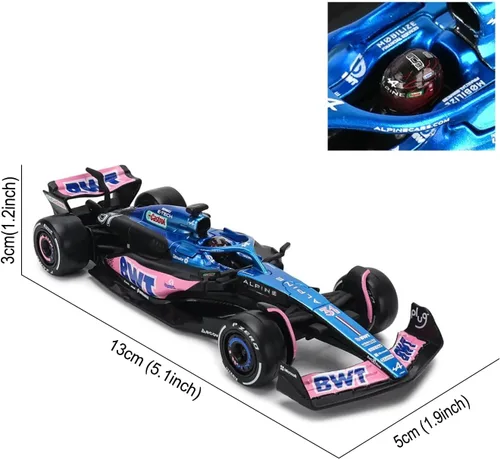Miniatura 5 de HTLNUZD Bburag 2023 1/43 F1 Team A523#31 E.Ocon - Modelo de automóvil de carreras de aleación para BWT-Alpine Die Cast para adultos, colección