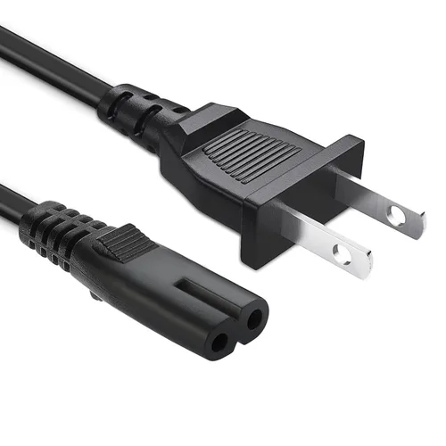 Cable de alimentación de TV CA de 2 clavijas para Samsung UN40 UN43 UN48 UN49 UN50 UN55 UN60 UN65 UN70 UN75 UN78 Series 4k Smart TV P/N 24" 32" 40"