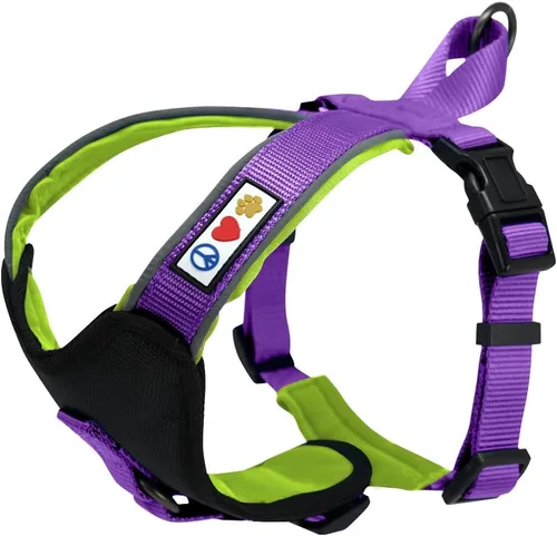 Miniatura 13 de Arnés para perro Pawtitas para entrenamiento de suave, ajustable, reflectante, acolchado para cachorros, Azul