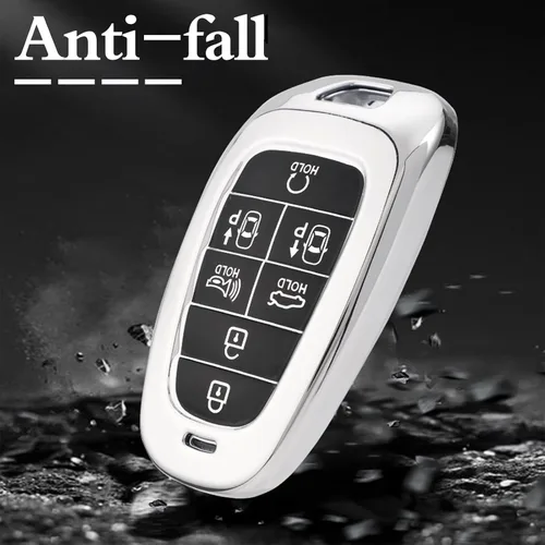 Miniatura 6 de Funda para llavero Hyundai con llavero de TPU de alta calidad, funda protectora de 360 grados para Hyundai Sonata Santa fe Tucson 2019 2020 2021