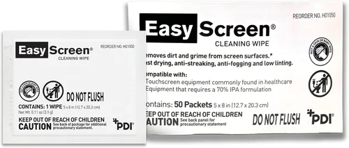 Miniatura 2 de Easy Screen, toallitas de limpieza de pantalla premium, electrónica, pantallas táctiles y limpiador de gafas, 50 paquetes individuales por caja
