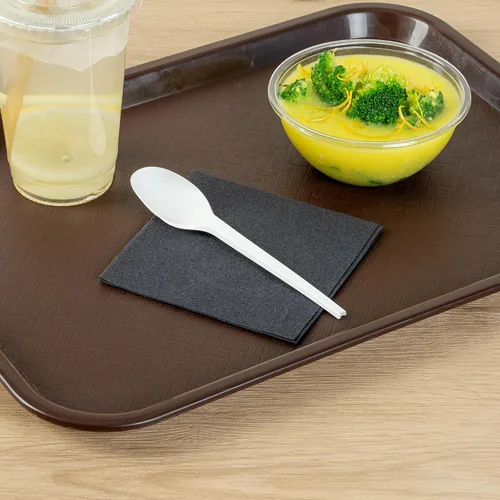Miniatura 3 de Cucharas compostables de 6.5 pulgadas, 250 cucharas de alta resistencia, construcción sostenible, resistente, mango largo, cubiertos desechables