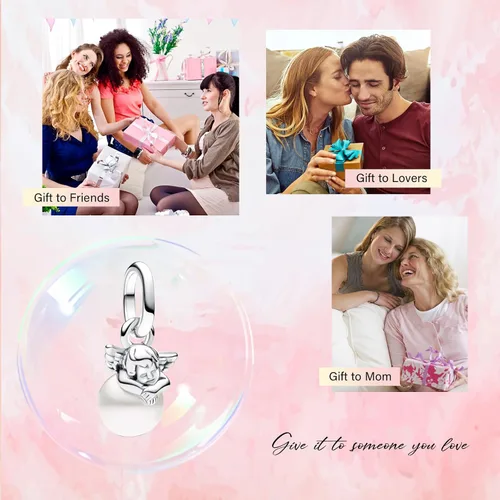 Miniatura 136 de Amufer S925 Charms for Women, compatible with Pandora Bracelets and Necklaces, Jewelry Gift