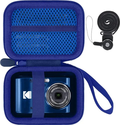 Miniatura 13 de para KODAK PIXPRO Friendly Zoom FZ55/FZ45/FZ43 Funda de almacenamiento rígida para cámara digital de 16MP (Solo funda negra)