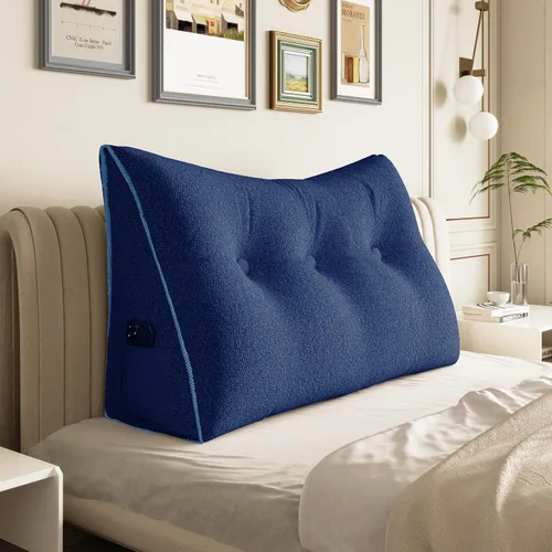 Miniatura 37 de Almohada de Cuña Engrosada de 10 libras para Cabecero Posicionador Corporal Almohada de Cuña para Cama Soporte de Respaldo Almohada Triangular