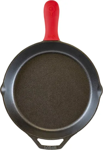 Miniatura 7 de Lodge - Olla doble de hierro fundido presazonado de 5 cuartos con mangos y sartén de hierro fundido presazonado de 12 pulgadas con mango de silicona
