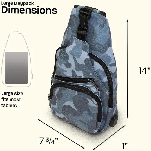 Miniatura 17 de Nupouch Mochila cruzada antirrobo, carga USB, mochila ligera para viajes, senderismo, todos los días