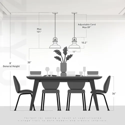 Miniatura 6 de zeyu Paquete de 2 Lámparas Colgantes de Estilo Rústico, Lámparas Colgantes de Techo de 11 Pulgadas para Cocina y Comedor, Acabado en Bronce Frotado