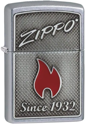 Miniatura 14 de Encendedor de bolsillo Zippo negro mate con diseño de logo de Zippo Logotipo de oro mate negro