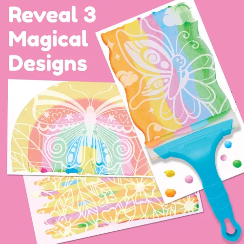 Miniatura 5 de Creativity for Kids Kit de Manualidades Squeegeez Magic Reveal: Mariposa - Actividad de Pintura Artística para Niños, Regalos para Niñas y Niños