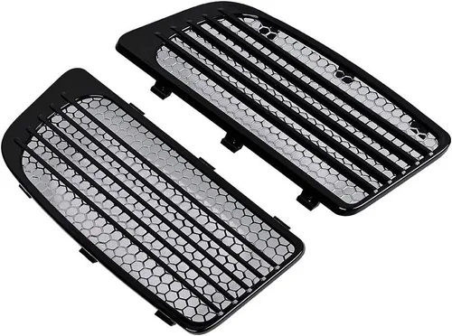 Miniatura 6 de Cubiertas cromadas para parrilla de radiador de nido de abeja, color negro brillante, compatibles con Harley Touring Electra Street Glide 2014 2015