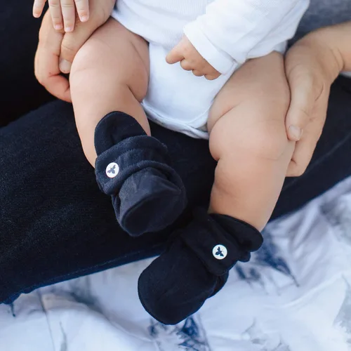 Miniatura 8 de Burt's Bees Baby Botines unisex de algodón orgánico para recién nacidos