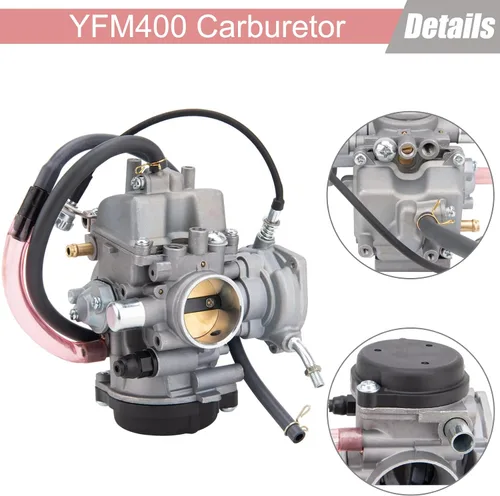 Miniatura 2 de Carburador YFM400 compatible con ATV Yamaha 2000-2006 Kodiak 400 YFM400 y Big Bear 400, 2004-2006 Bruin 350, 2006-2009 Wolverine 350, 2007-2011