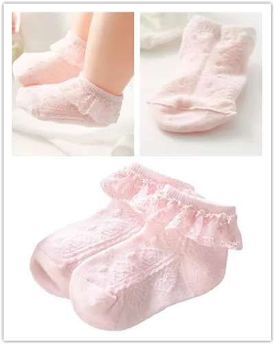 Miniatura 7 de Juebm Infant Baby Girls Ruffle Socks Toddler Dress socks,Pack of 356 Baby Frilly Lace Ankle Socks