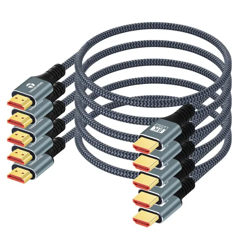 Miniatura 10 de Thsucords Cable HDMI 8K 4K de 1.6 pies, Cable HDMI 2.1 Trenzado de Alta Velocidad de HDMI a HDMI Compatible con 8K@60Hz, 4K@120Hz 144Hz 48Gbps